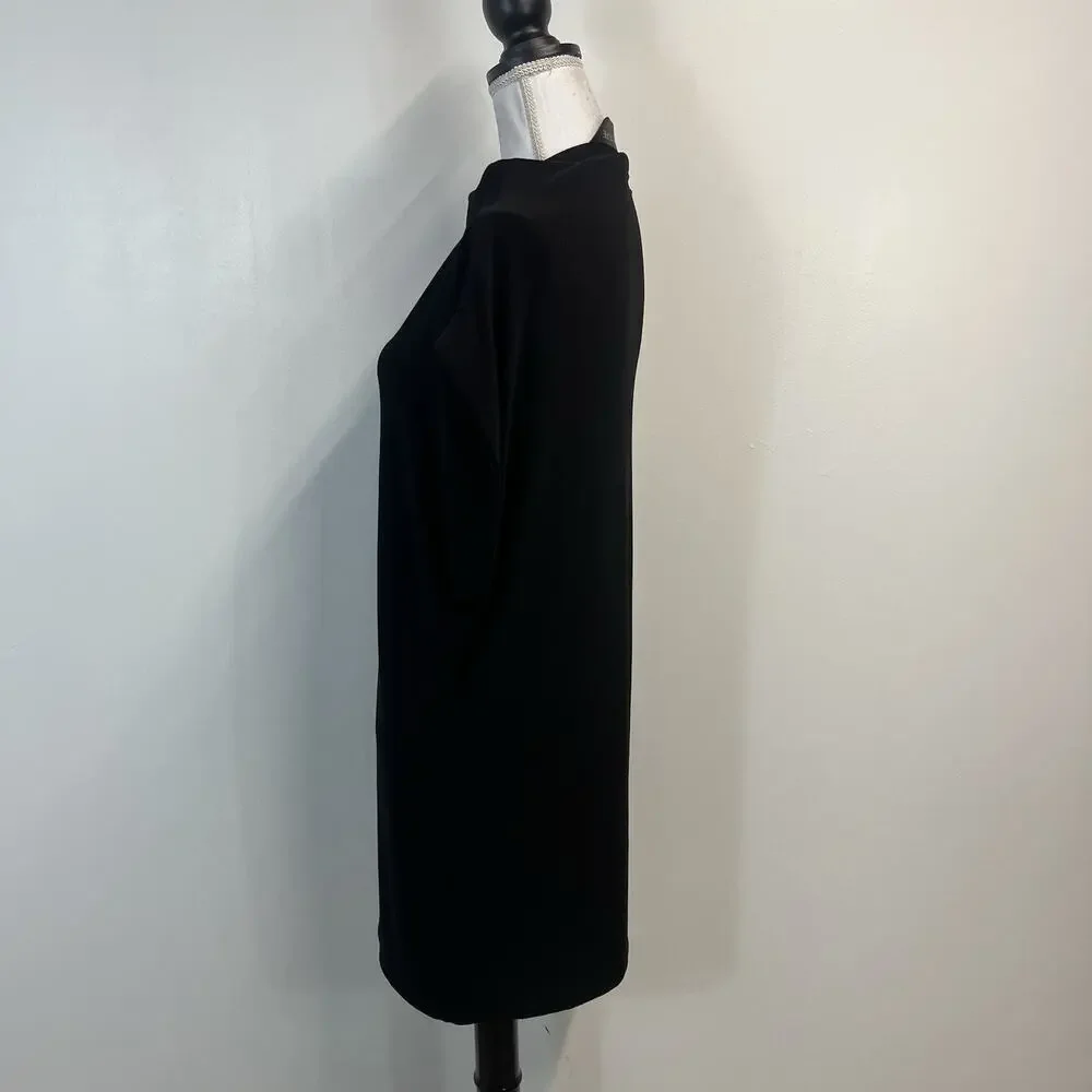 KamaliKulture Dress Tunic Women's Size M Black Stretch Slinky Cocktail Dinner